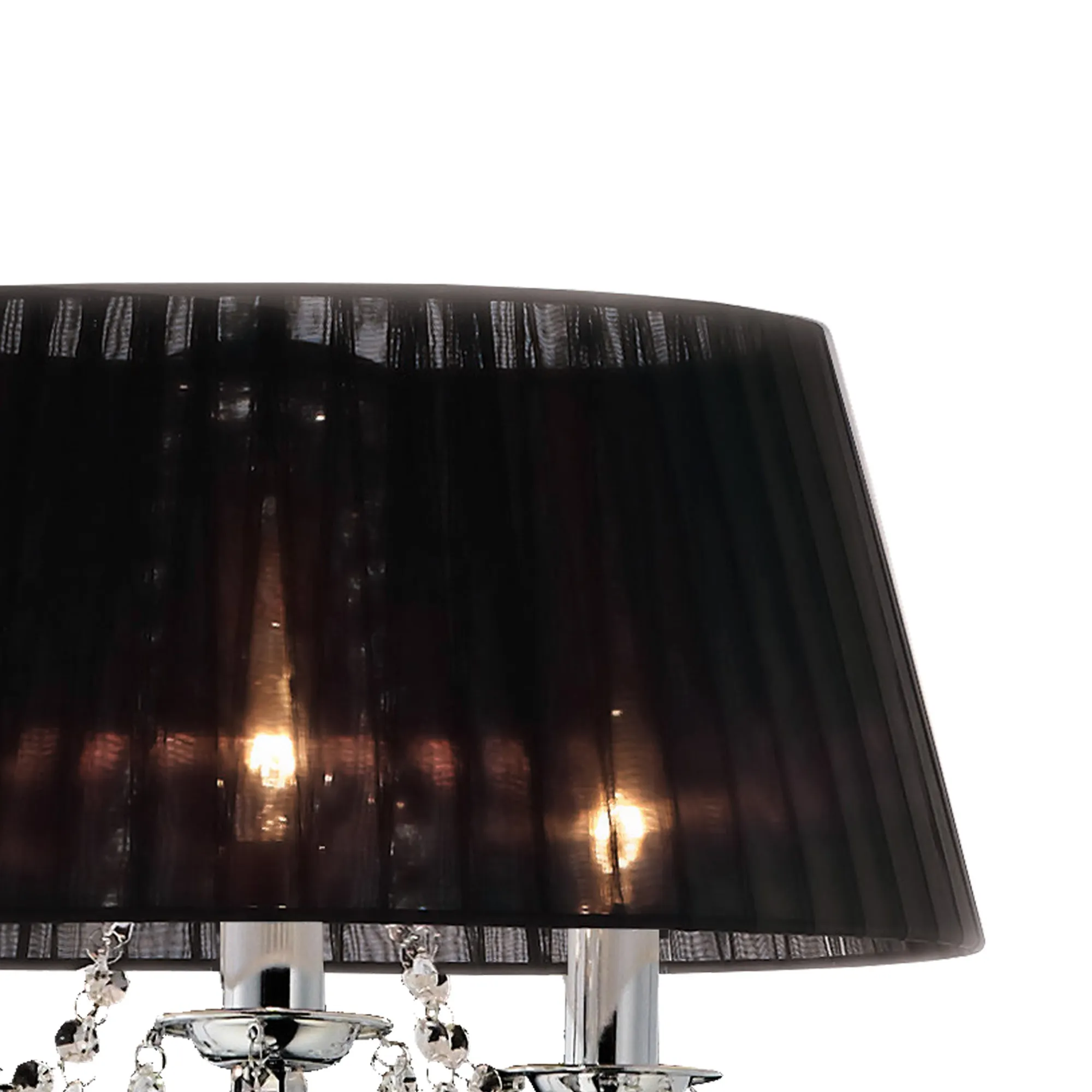 Olivia Crystal 163cm Floor Lamp 3 Light IL30063/BL  Diyas Olivia Polished Chrome-Black